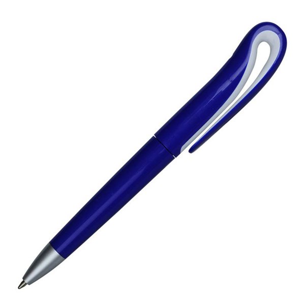 Obrázky: Modré plastové kuličkové pero s unikátním klipem, Obrázek 4