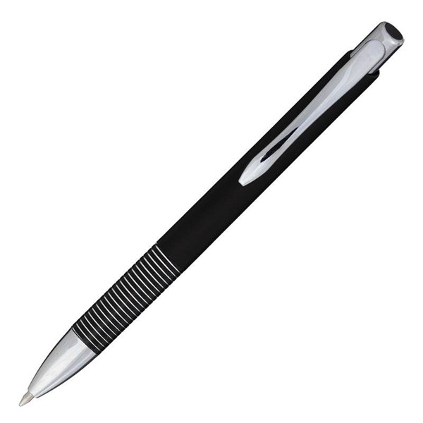 Obrázky: Černé plast. kuličkové pero s kovovým klipem, Obrázek 3
