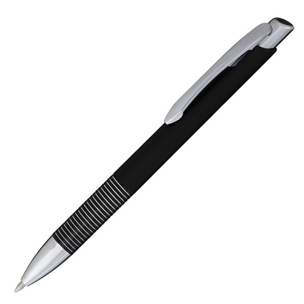 Obrázky: Černé plast. kuličkové pero s kovovým klipem, Obrázek 4