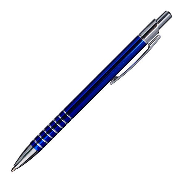 Obrázky: Modré hliníkové kulič. pero se stříbrnými proužky, Obrázek 3