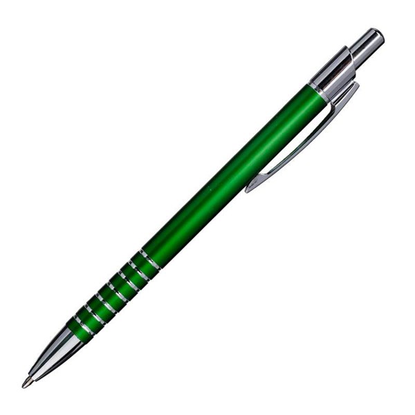 Obrázky: Zelené hliníkové kulič. pero se stříbrnými proužky, Obrázek 3