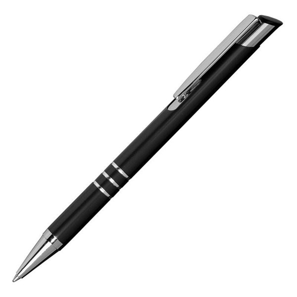 Obrázky: Černé hliníkové pero se třemi stříbr. proužky