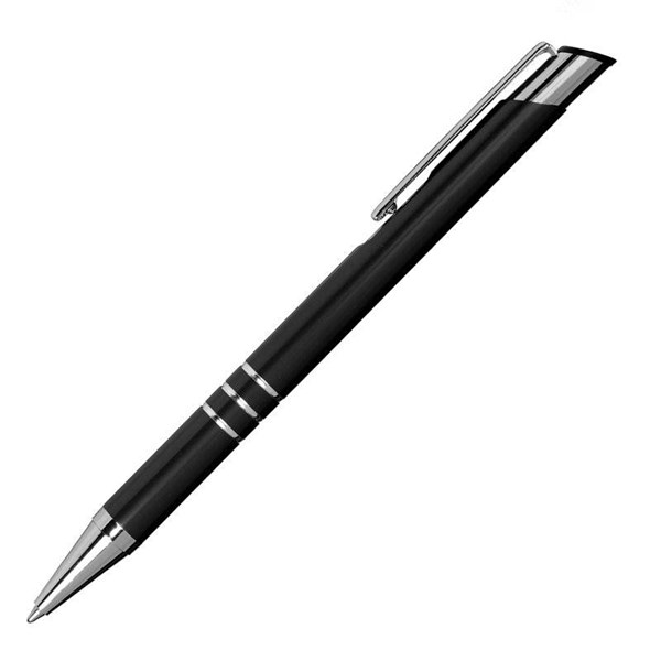 Obrázky: Černé hliníkové pero se třemi stříbr. proužky, Obrázek 2