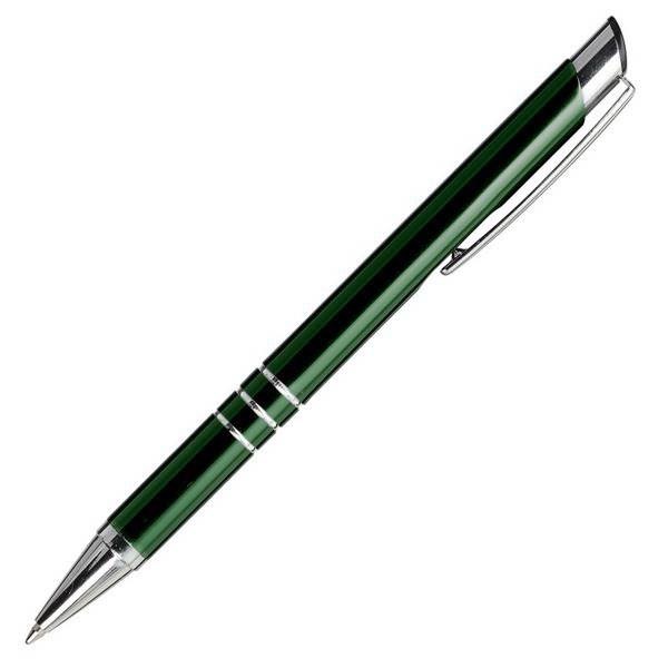 Obrázky: Tmav.zelené hliníkové pero se třemi stříbr. proužky, Obrázek 3