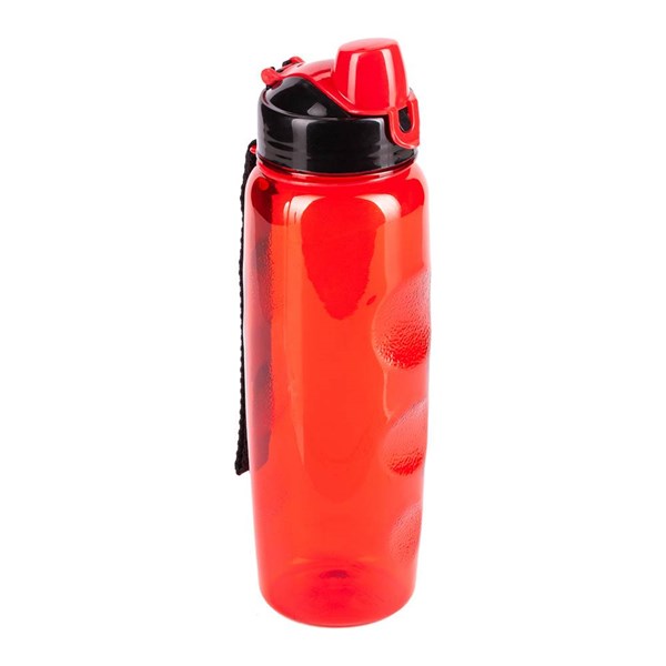 Obrázky: Červená sportovní lahev z plastu 700 ml s poutkem