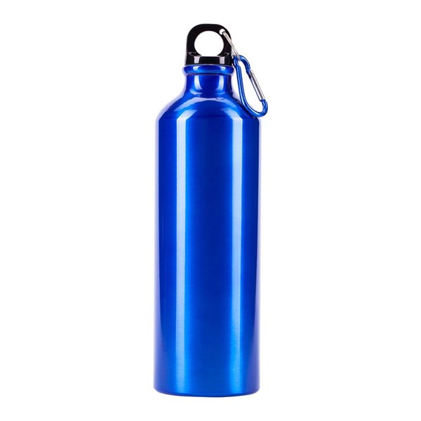 Obrázky: Modrá hliníková lahev 800 ml s karabinou, lesklá, Obrázek 3