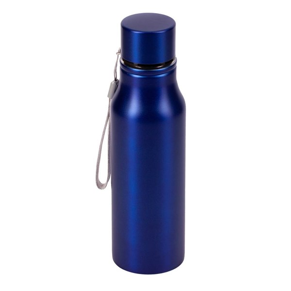 Obrázky: Nerez. sportovní lahev s poutkem 700 ml, modrá