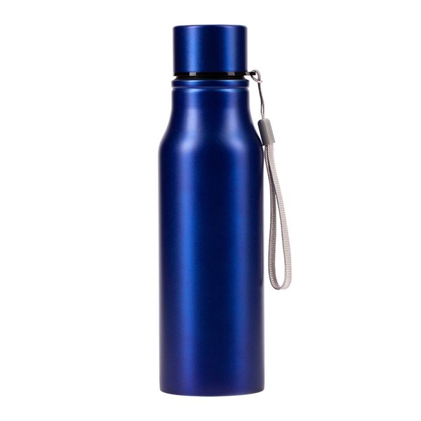 Obrázky: Nerez. sportovní lahev s poutkem 700 ml, modrá, Obrázek 4