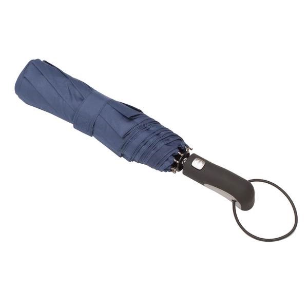Obrázky: Modrý skládací deštník odolný proti větru, Obrázek 3