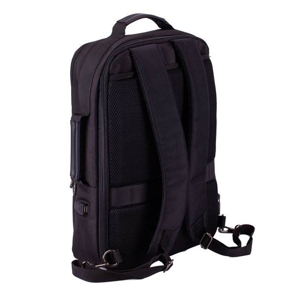 Obrázky: Černý multifunkční batoh/ aktovka na laptop, 17 L, Obrázek 2