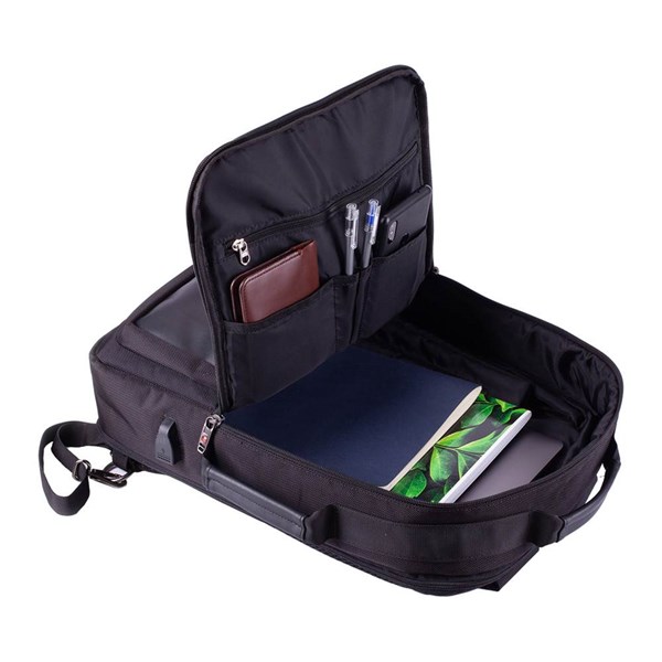 Obrázky: Černý multifunkční batoh/ aktovka na laptop, 17 L, Obrázek 3