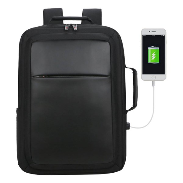 Obrázky: Černý multifunkční batoh/ aktovka na laptop, 17 L, Obrázek 4
