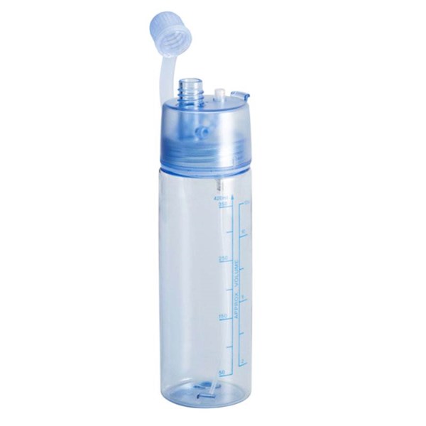 Obrázky: Modrá plastová láhev s rozstřikovačem, 400ml, Obrázek 2