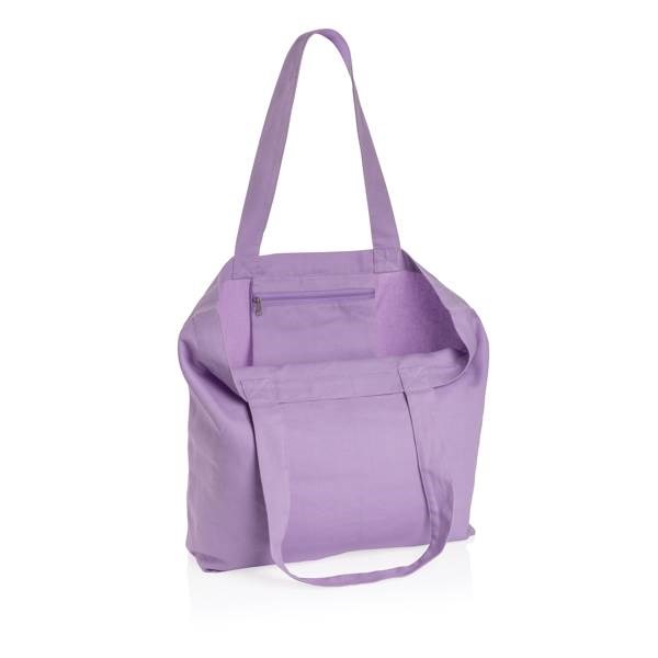 Obrázky: Fialová nákupní taška s vnitřní kapsou z recykl. BA, Obrázek 2