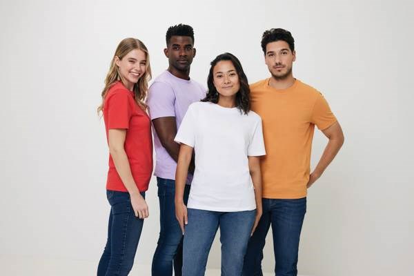 Obrázky: Unisex tričko Bryce, rec.bavlna, fialové M, Obrázek 4