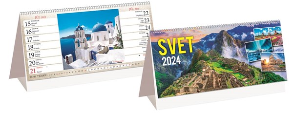 Obrázky: SVET, stolový štrnásťdenný kalendár, 297x138 mm, Obrázek 2