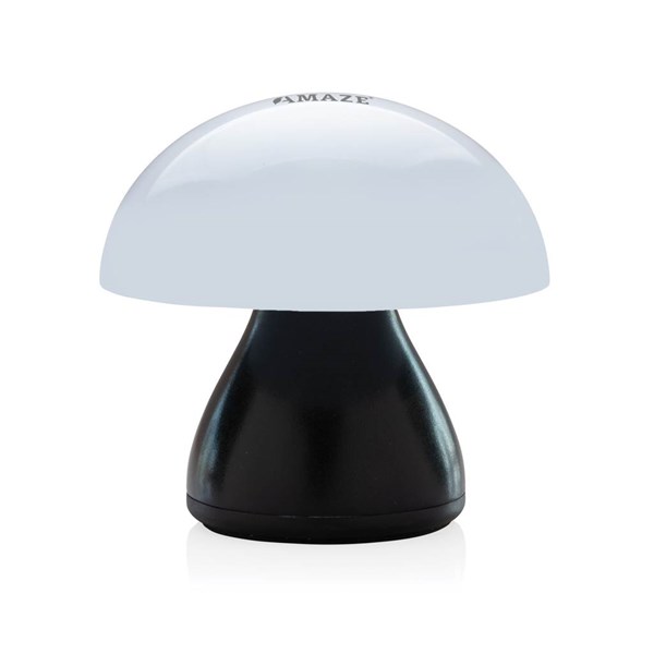 Obrázky: Černá USB stolní lampa Luming z RCS recykl. plastu, Obrázek 3