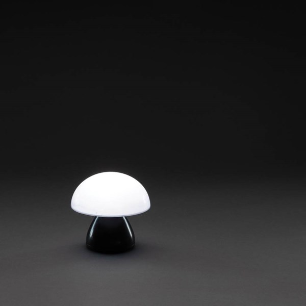 Obrázky: Černá USB stolní lampa Luming z RCS recykl. plastu, Obrázek 7