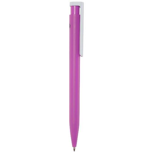 Obrázky: Růžové kuličkové pero, bílý klip, rec. plast, MN, Obrázek 5