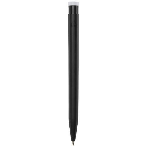 Obrázky: Černé kuličkové pero, bílý klip, rec. plast, ČN, Obrázek 2