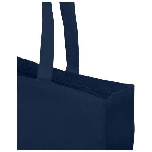 Obrázky: Tm. modrá recykl. nákupní taška 220g,dlouhé držadla, Obrázek 2