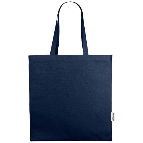 Obrázky: Tm. modrá recykl. nákupní taška 220g,dlouhé držadla, Obrázek 4
