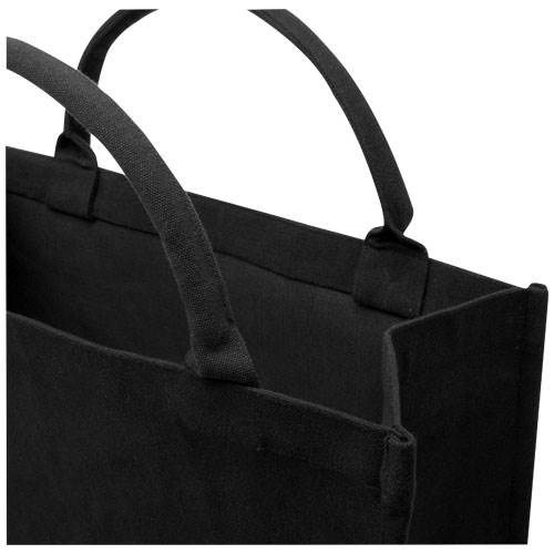 Obrázky: Pevná nákupní černá recyklovaná taška, 500g, Obrázek 3