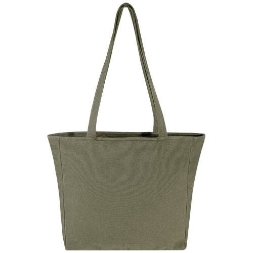 Obrázky: Zelená recyklov. nákupní taška se zipem, 500g, Obrázek 2