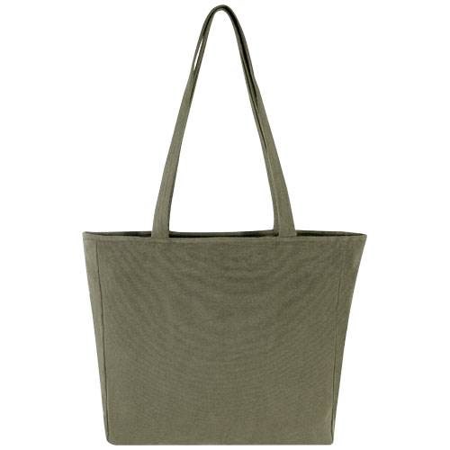 Obrázky: Zelená recyklov. nákupní taška se zipem, 500g, Obrázek 4