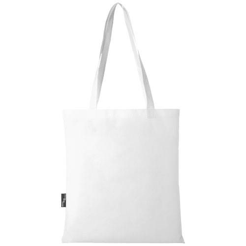 Obrázky: Bílá recykl. netkaná běžná nákupní taška, 6 l, Obrázek 2