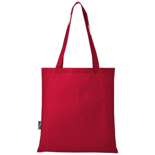 Obrázky: Červená recykl. netkaná běžná nákupní taška, 6 l, Obrázek 2