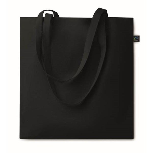 Obrázky: Černá nákupní taška z fairtrade BA 140g, dlouhé uši