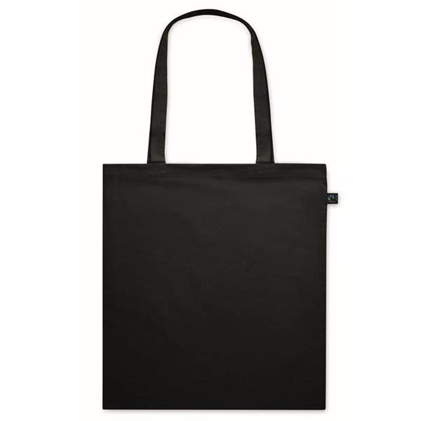 Obrázky: Černá nákupní taška z fairtrade BA 140g, dlouhé uši, Obrázek 2