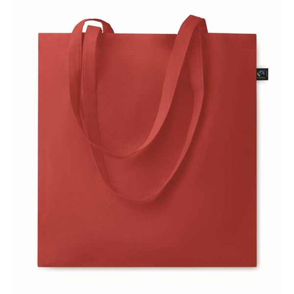 Obrázky: Červená nákupní taška z fairtrade BA 140g,delší uši