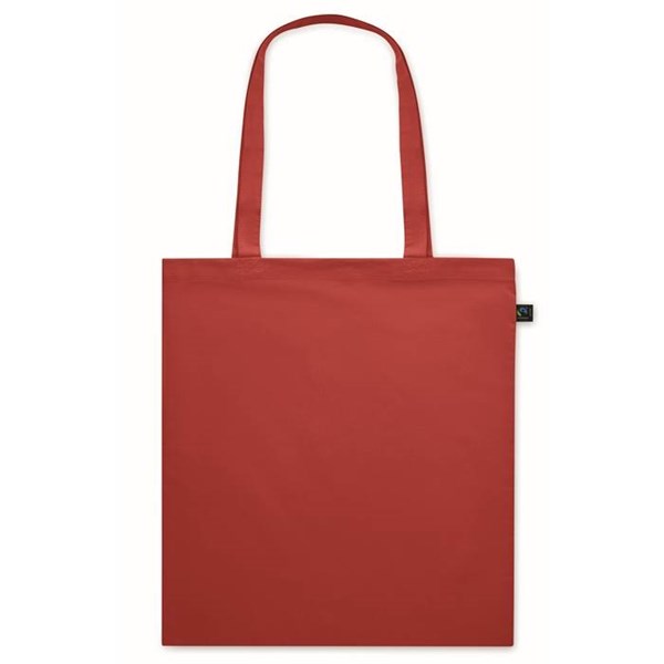 Obrázky: Červená nákupní taška z fairtrade BA 140g,delší uši, Obrázek 2