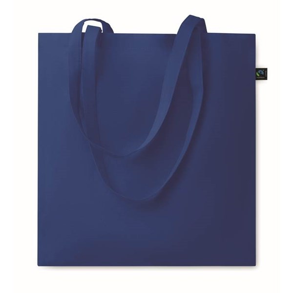 Obrázky: Kr.modrá nákup.taška z fairtrade BA 140g,delší uši