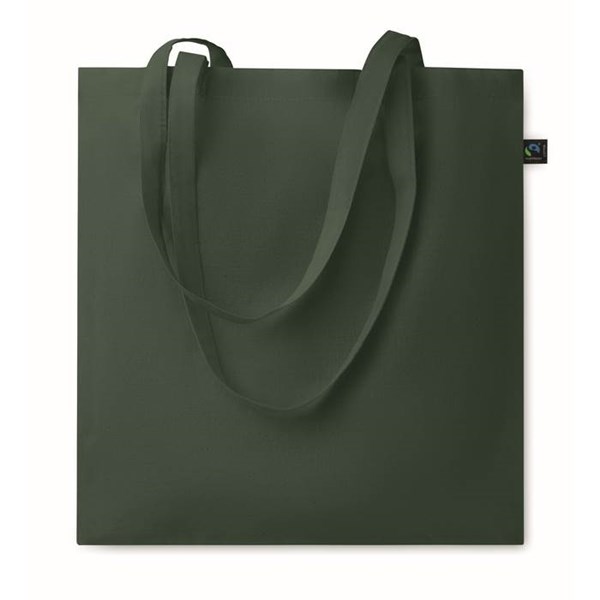 Obrázky: Zelená nákupní taška z fairtrade BA 140g, delší uši