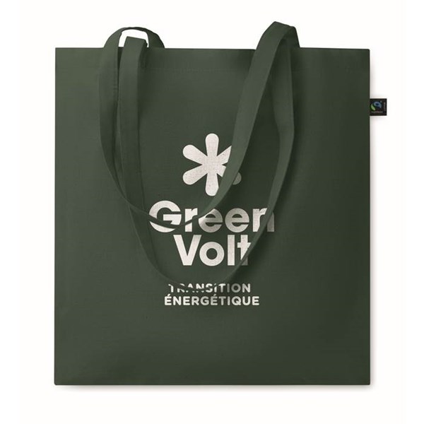 Obrázky: Zelená nákupní taška z fairtrade BA 140g, delší uši, Obrázek 3