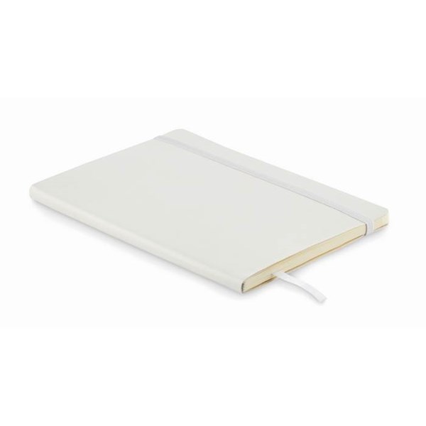 Obrázky: Bílý recyklovaný zápisník A5 s měkkými deskami