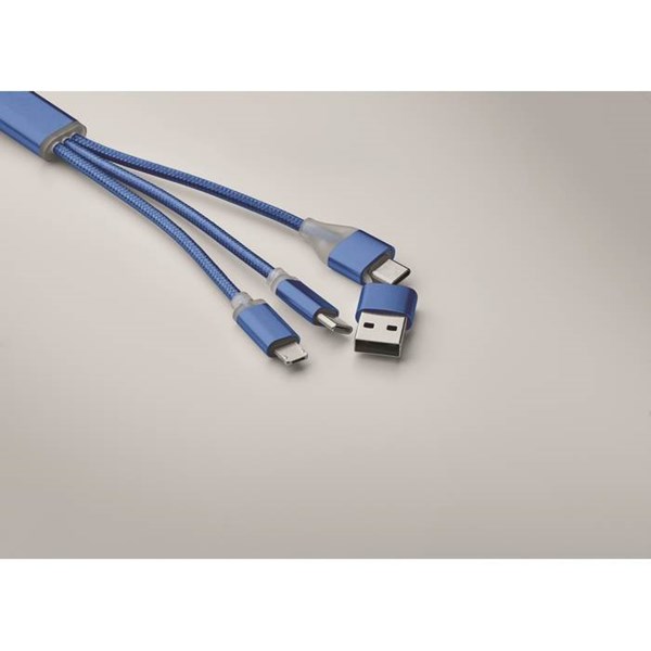 Obrázky: Modrý nabíjecí kabel 4v1, typ C, Obrázek 2