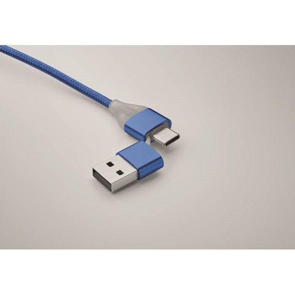 Obrázky: Modrý nabíjecí kabel 4v1, typ C, Obrázek 7