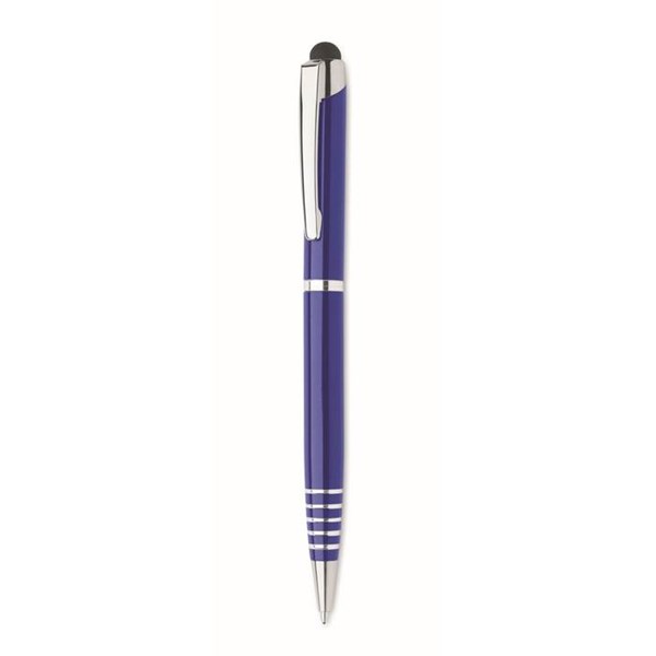Obrázky: Modré otočné kuličkové pero se stylusem, MN