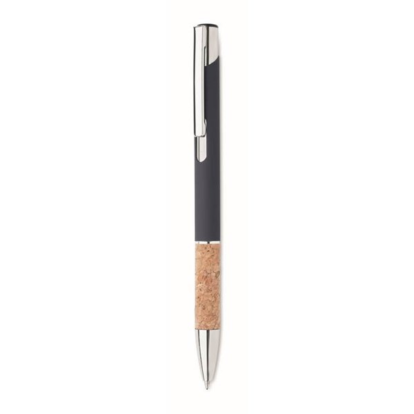 Obrázky: Hliníkové pero s korkovým úchopem, modrá, MN