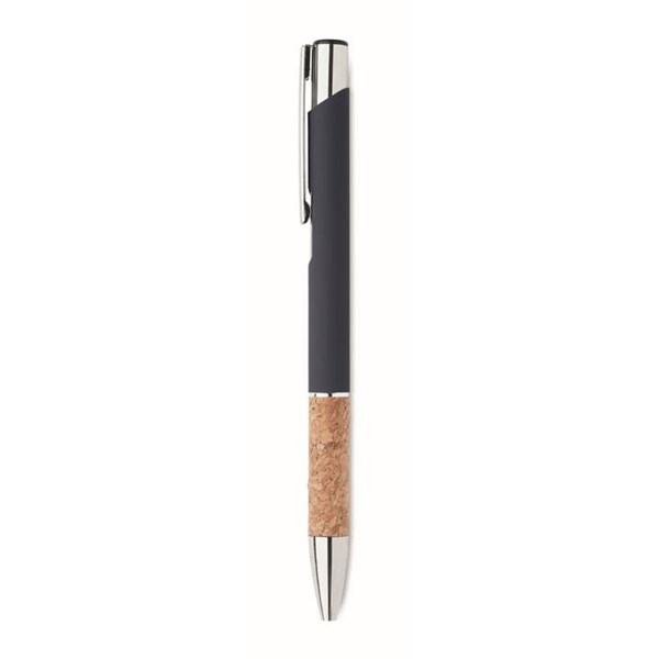 Obrázky: Hliníkové pero s korkovým úchopem, modrá, MN, Obrázek 5