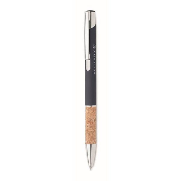 Obrázky: Hliníkové pero s korkovým úchopem, modrá, MN, Obrázek 7