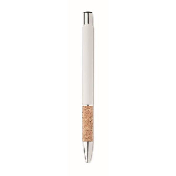 Obrázky: Hliníkové pero s korkovým úchopem, bílá, MN, Obrázek 6
