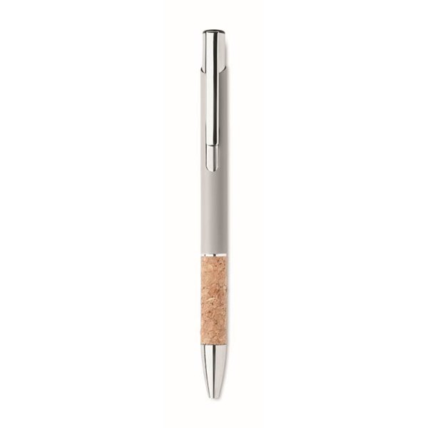 Obrázky: Hliníkové pero s korkovým úchopem, stříbrná, MN, Obrázek 4