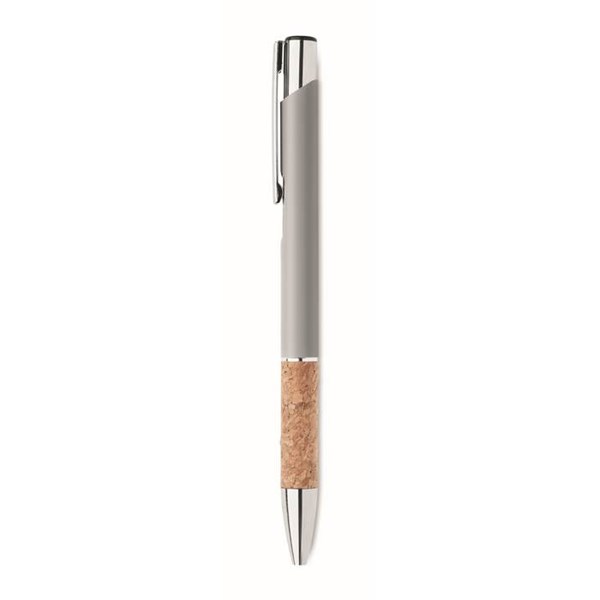Obrázky: Hliníkové pero s korkovým úchopem, stříbrná, MN, Obrázek 5