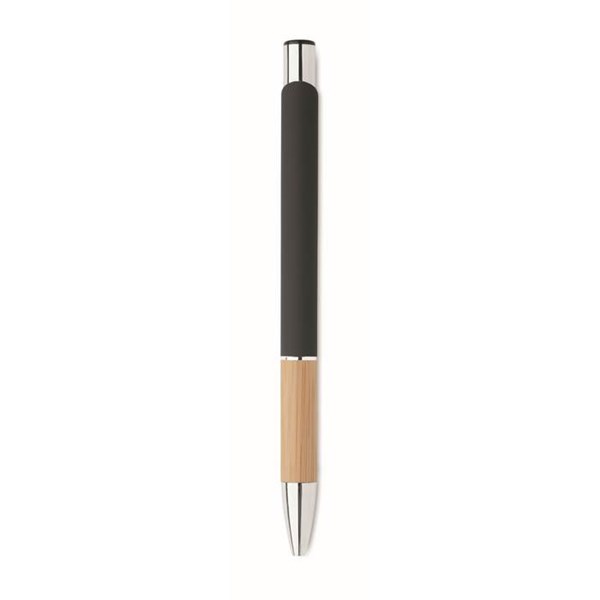 Obrázky: Hliníkové pero s bambusovým úchopem, černá, MN, Obrázek 6