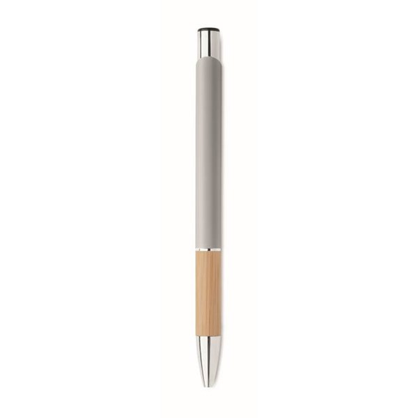 Obrázky: Hliníkové pero s bambusovým úchopem, stříbrná, MN, Obrázek 6